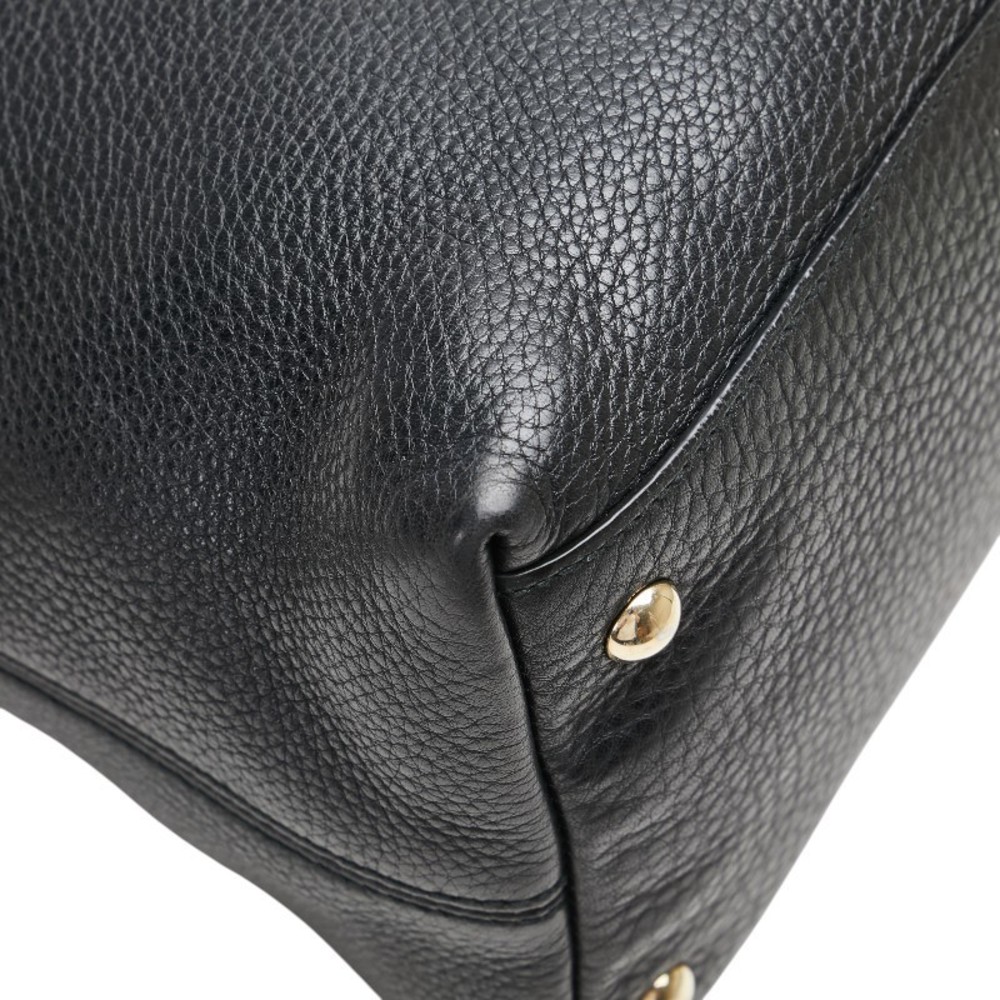 Gucci Black Leather Bag Tassel Soho Shoulder - Picture 5 of 8